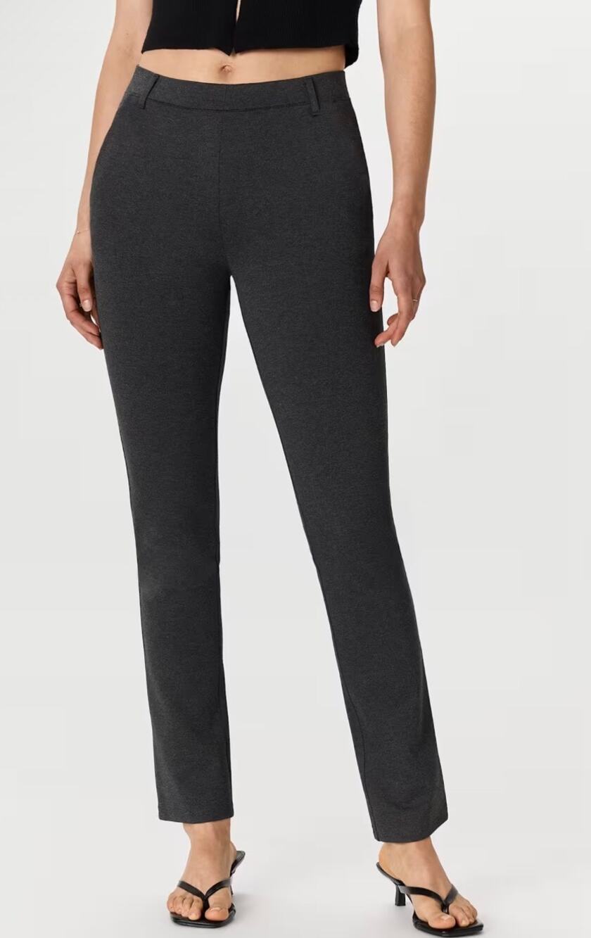 Quince Charcoal Straight-Leg Pants